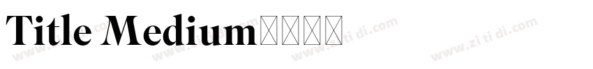 Title Medium字体转换